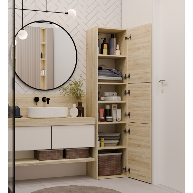 Topeshop S43 SONOMA bathroom storage cabinet Oak Topeshop S43 SONOMA bathroom storage cabinet Oak