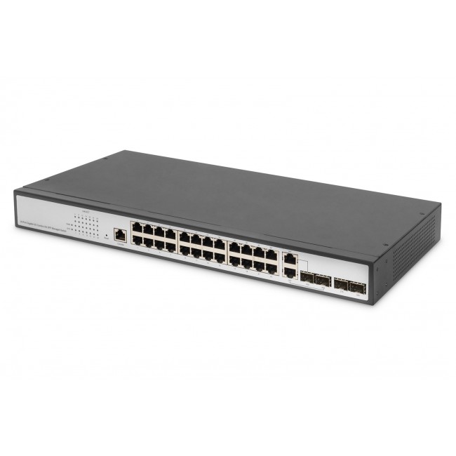 Digitus 24-Port Gigabit Switch, 19 Inch, Managed, 2 Uplinks Digitus 24-Port Gigabit Switch, 19 Inch, Managed, 2 Uplinks