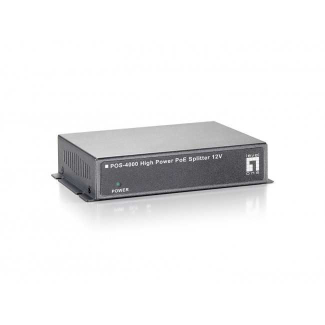 LevelOne Fast Ethernet High Power PoE Splitter, 12V DC Output