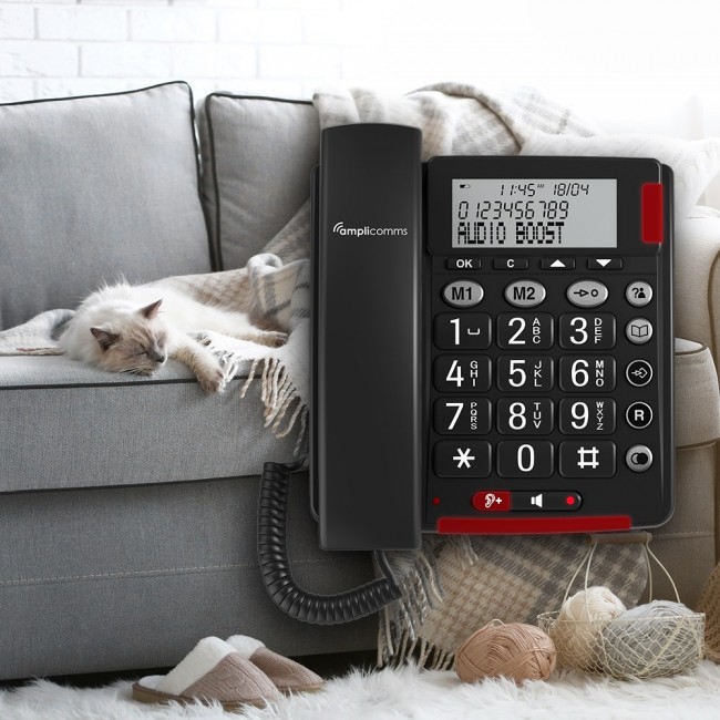 amplicomms Bigtel 48 Plus Analog telephone Caller ID Dark Grey