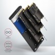 Axagon EEM2-SB2 External USB-C 3.2 Gen 2 metal box for M.2 NVMe & SATA SSD disks. Screwless