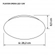 Modern LED ceiling plafond Activejet OPERA LED 12W