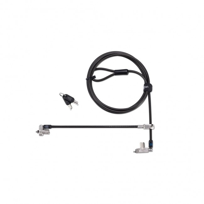 Kensington Slim N17 2.0 Keyed Dual Head Laptop Lock for Wedge-Shaped Slots Kensington Slim N17 2.0 Keyed Dual Head Laptop Lock for Wedge-Shaped Slots