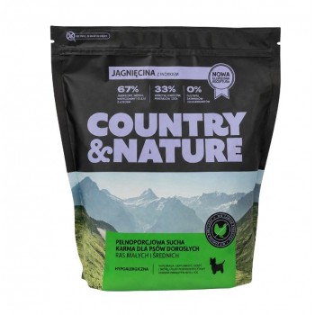 COUNTRY&NATURE Lamb with turkey Small and medium breeds - dry dog food - 2kg