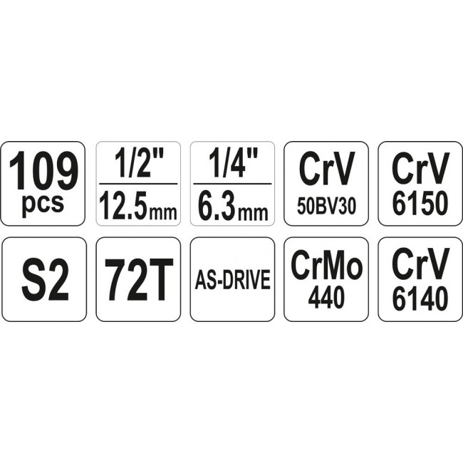 Yato YT-38891 mechanics tool set