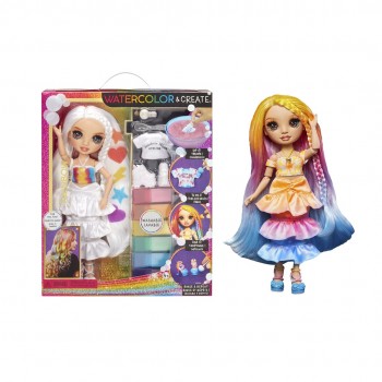 Rainbow High Watercolor & Create Fashion Doll, Brown Eyes