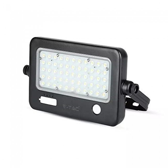 Solar LED projector V-TAC 10W USB Black IP65 VT-788-10 4000K 1100lm Solar LED projector V-TAC 10W USB Black IP65 VT-788-10 4000K 1100lm