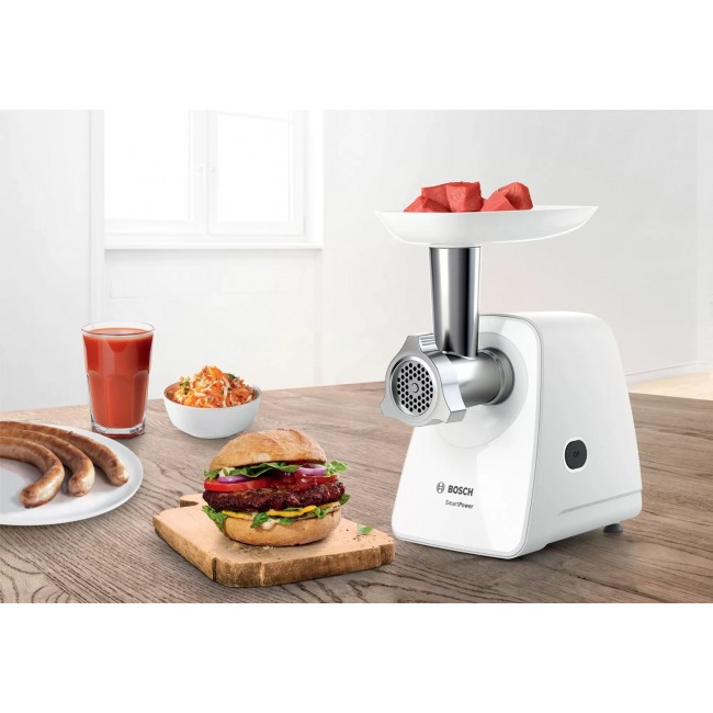 Bosch MFW2520W mincer 1500 W Stainless steel, White Bosch MFW2520W mincer 1500 W Stainless steel, White