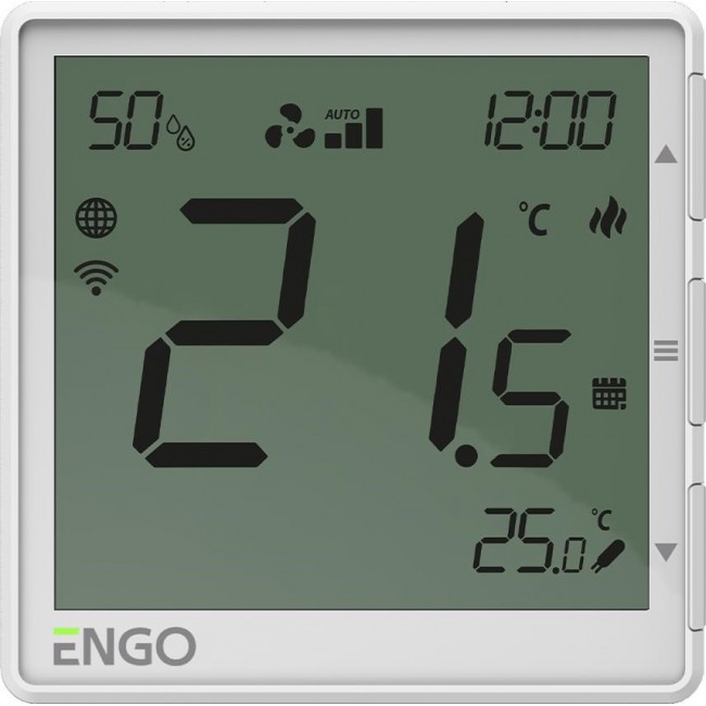 ENGO Controls EFAN-230W Fan Coil Thermostat, 230V