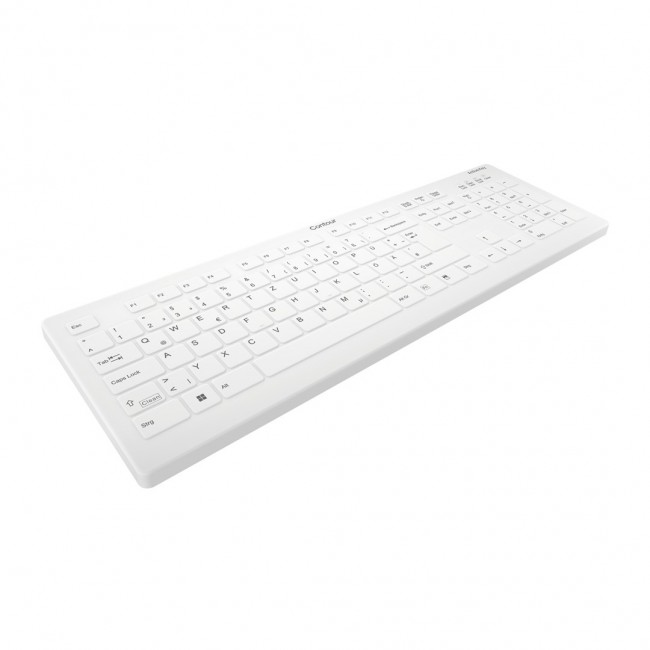 Contour Design Active Key Contour QuickClean Medical Keyboard Removable Cover Full-Size Wireless White DE C8112