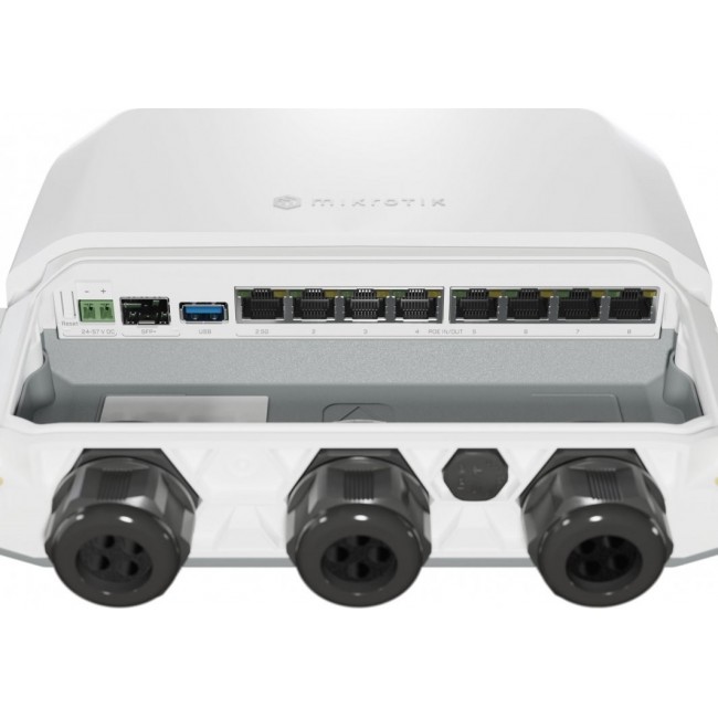 Router Mikrotik RB5009UPr+S+OUT Total Ethernet Ports:9 Architecture:ARM 64bit CPU core:4
