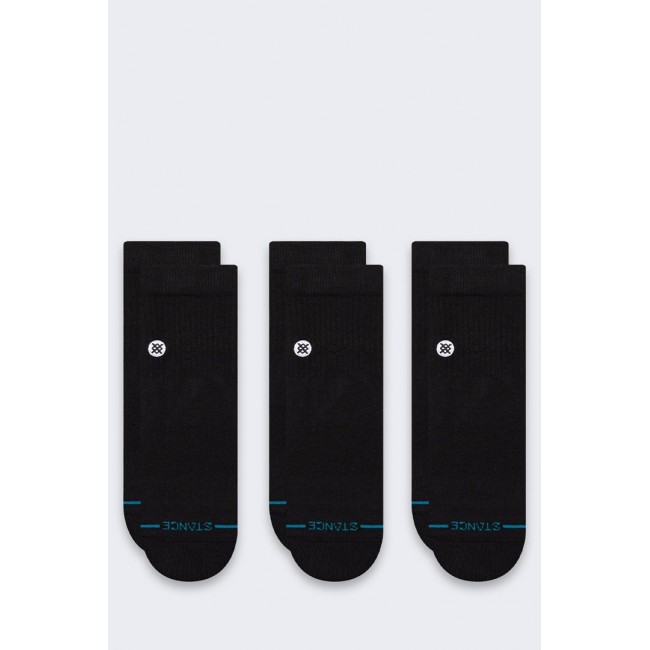 Skarpety Stance Icon Quarter 3 Pack - black