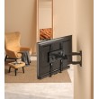 Manhattan Soundbar Mount Universal, Wall Mount or VESA Mount, Compatible with Soundbars up to 15kg, Depth-Adjustable, Mounts Above or Below TV, Black