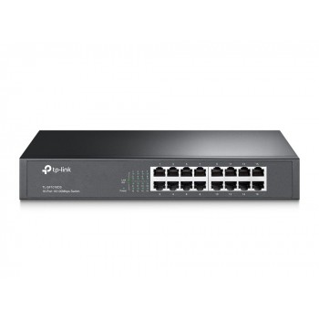 TP-Link TL-SF1016DS network switch Unmanaged Fast Ethernet (10/100) 1U Black