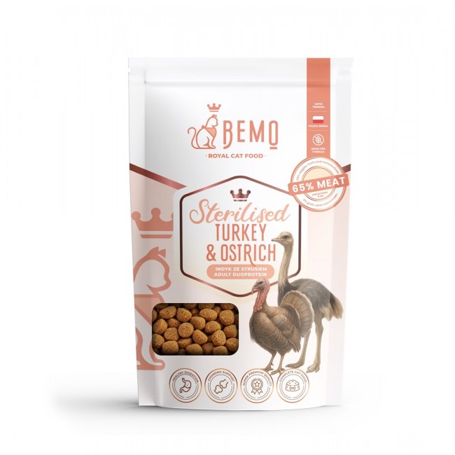 BEMO Cat Sterilised Turkey & Ostrich - dry cat food - 70g