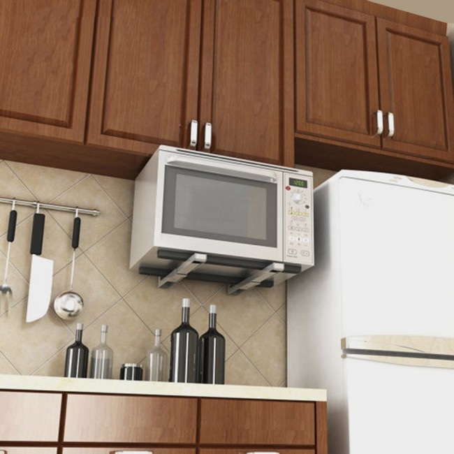 Maclean MC-915 W Universal Microwave Oven Bracket Holder Wall Mount Adjustable White Space Saving 30kg Maclean MC-915 W Universal Microwave Oven Bracket Holder Wall Mount Adjustable White Space Saving 30kg