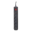 Activejet black power strip with cord ACJ COMBO 5G/5M/BEZP. AUTO/CZ