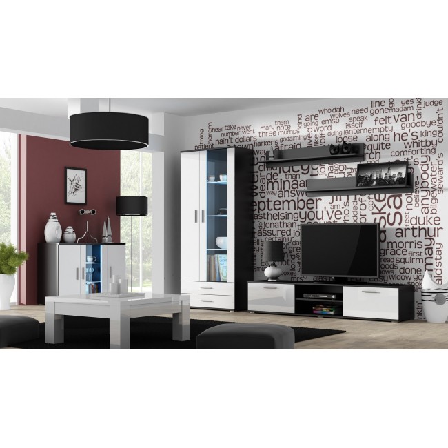 Cama TV stand SOHO 180 black/white gloss Cama TV stand SOHO 180 black/white gloss