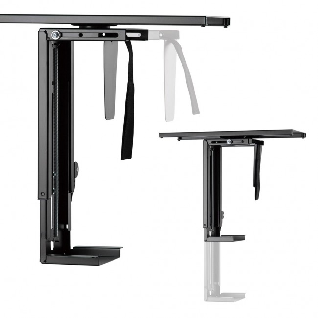 Maclean MC-885 B Under Desk Computer Holder Black Adjustable Max. 10kg. Maclean MC-885 B Under Desk Computer Holder Black Adjustable Max. 10kg.