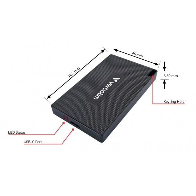 Verbatim Metal Mini SSD USB-C 3.2 Gen 2 1 TB Verbatim Metal Mini SSD USB-C 3.2 Gen 2 1 TB