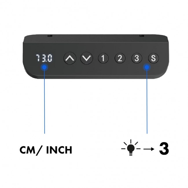 Ergo Office electric adjustable height desk, max height 1160mm, max - 80 kg, without top for standing and sitting work, white, ER-400 W Ergo Office electric adjustable height desk, max height 1160mm, max - 80 kg, without top for standing and sitting work, white, ER-400 W