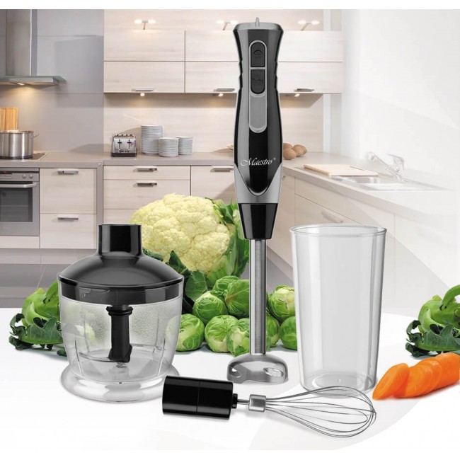 Hand blender Maestro MR-566 3-in-1 set 500 W Black