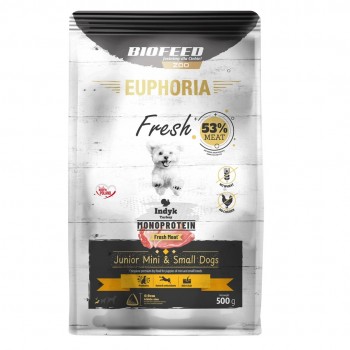 BIOFEED Euphoria Fresh Junior Turkey Monoprotein XS/S - dry dog food - 500g