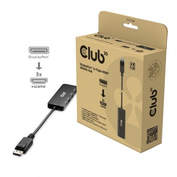 CLUB3D DisplayPort to Triple HDMI 8K60Hz Hub