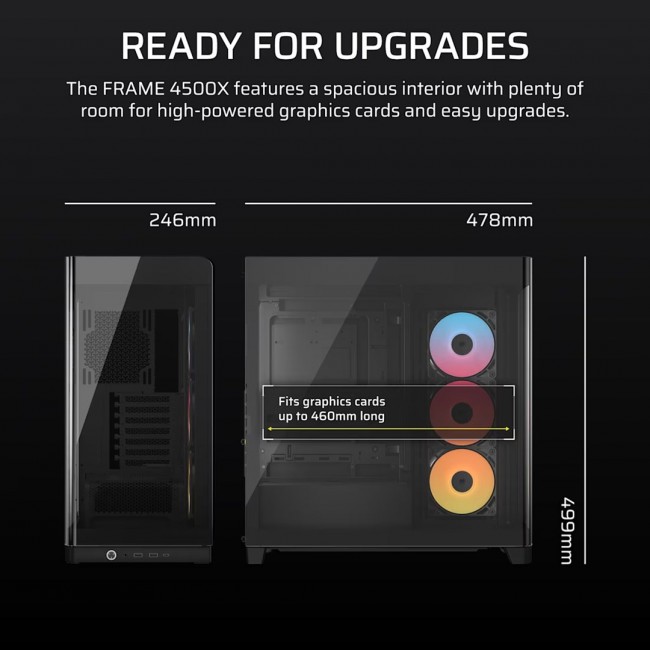 Corsair 4500X RS-R ARGB Tempered Glass Mid-Tower, Black Midi Tower Corsair 4500X RS-R ARGB Tempered Glass Mid-Tower, Black Midi Tower
