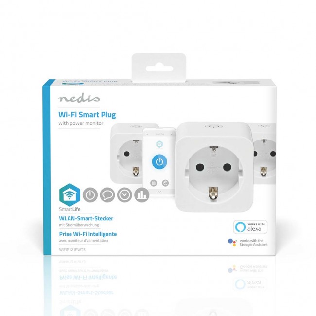 Nedis WIFIP121FWT3 smart plug 3680 W Home White