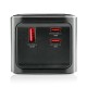 Powerbank 27 000mAh, 1x USB, 2x USB-C, 162,5W, QC4+, flashlight, LCD screen, black