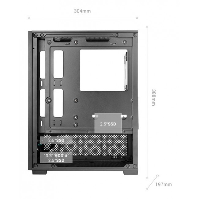 Mars Gaming MC-SE2 Mini Tower Black