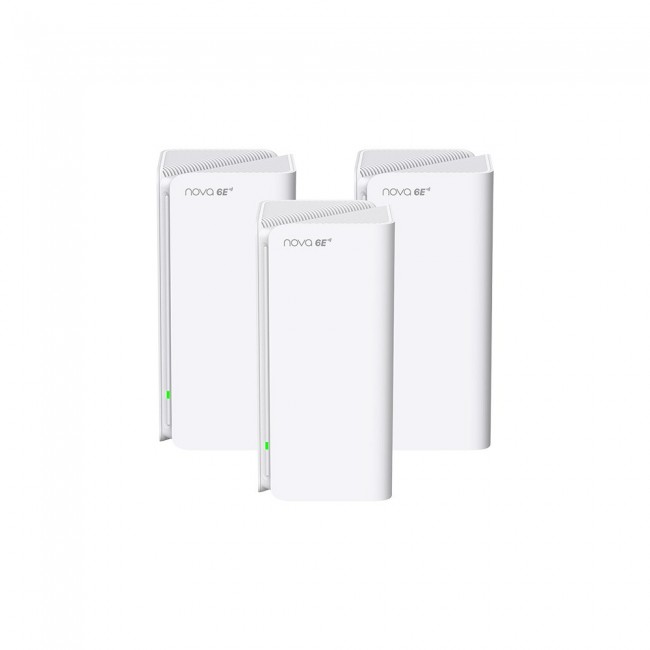 Tenda MX21 Pro(3-pack) Tri-band (2.4 GHz / 5 GHz / 6 GHz) Wi-Fi 6 (802.11ax) White Internal