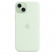 Silicone Apple case for iPhone 15 Plus Mint