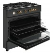 Ravanson Retro KWGE 90AR gas and electric cooker (black)
