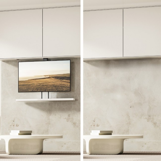 Maclean electric ceiling/floor mount, extendable, 43''-88'', VESA 600x400, max 60kg, 100-240V AC,50/60Hz