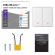 Qoltec 52706 Smart 2-Gang Light Switch | Wi-Fi | Timer | Tuya | Smart life | White