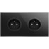 Double socket type F SOCKET black Grenton