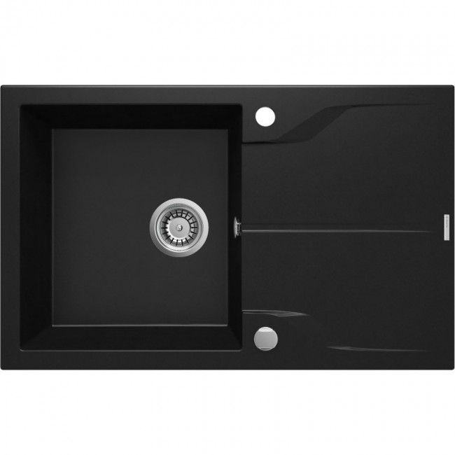 1-BOWL GRANITE SINK WITH DRAINER DEANTE BLACK NERO MAT ANDANTE 1-BOWL GRANITE SINK WITH DRAINER DEANTE BLACK NERO MAT ANDANTE
