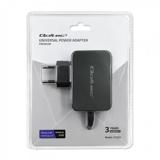 Qoltec 51025 power adapter/inverter Black Qoltec 51025 power adapter/inverter Black