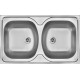 2-bowl steel sink - overlay