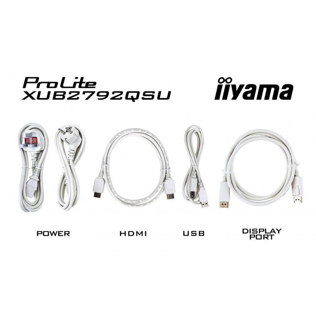 iiyama ProLite 27 QHD IPS technology panel with USB hub and 100Hz refresh rate and 150mm height adjustable stand