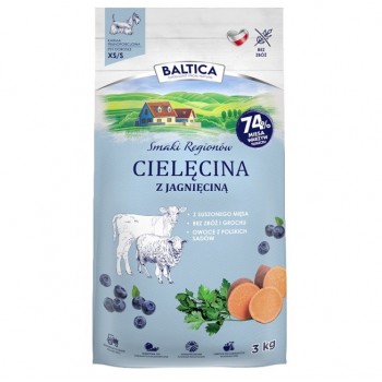 BALTICA Smaki region w Small breeds Veal with lamb - dry dog food - 3kg
