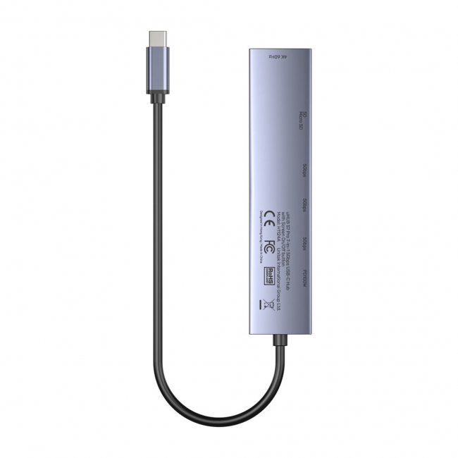 UNITEK USB-C 7-in-1 PD 100W HDMI 2.0 HUB WITH ON/OFF SWITCH