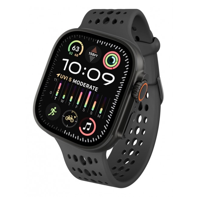 Decoded Ares O Watch Band Black Silicone
