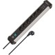 Brennenstuhl 1391030610 power extension 3 m 6 AC outlet(s) Indoor Black, Silver