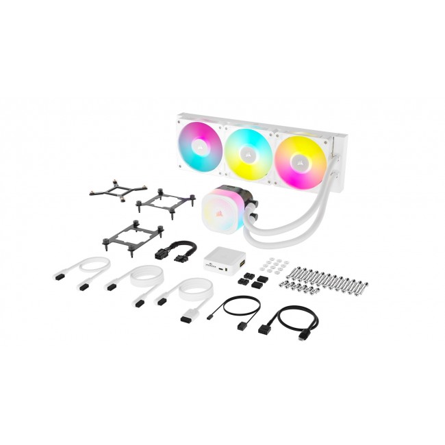 Corsair iCUE LINK TITAN RX RGB Processor All-in-one liquid cooler 12 cm White 1 pc(s) Corsair iCUE LINK TITAN RX RGB Processor All-in-one liquid cooler 12 cm White 1 pc(s)
