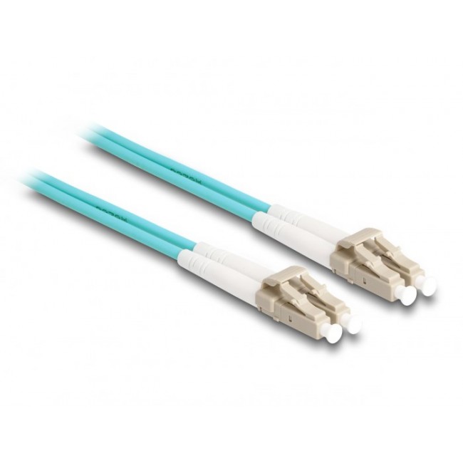 DeLOCK Fiber Optical Cable with metal armouring LC Duplex to LC Duplex Multi-mode OM3 3 m