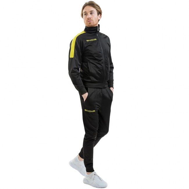 Givova Tuta Revolution Tracksuit Black-Yellow TR033 1007 XL Givova Tuta Revolution Tracksuit Black-Yellow TR033 1007 XL