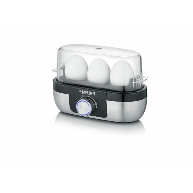 Severin EK 3163 3 egg(s) Black, Stainless steel, Transparent